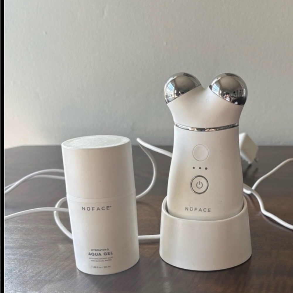 NuFace Skincare Tool Set in White and Silver